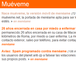 Muéveme, el menéame para móviles
