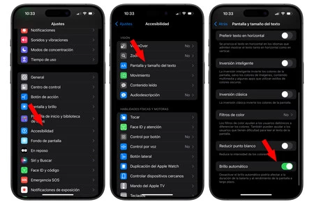 iPhoneの自動明るさ