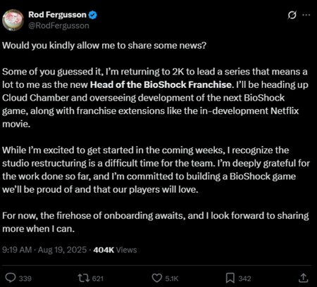 Rod Fergusson Bioshock Xbox