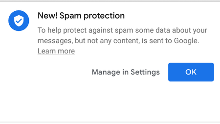 Google Mensajes comienza a activar su protección contra el spam