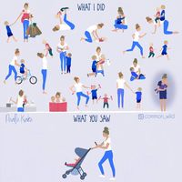 "Lo que yo hice, lo que tú viste", la ilustración viral que muestra el trabajo invisible de las madres e invita a no juzgar