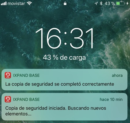 Notificaciones de iXpand Base