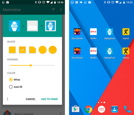 Materialize quiere poner en orden a los iconos de nuestro escritorio para que sean iguales