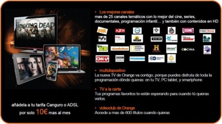 Orange TV se expande a dispositivos móviles y añade 360 MB gratis al mes en el móvil