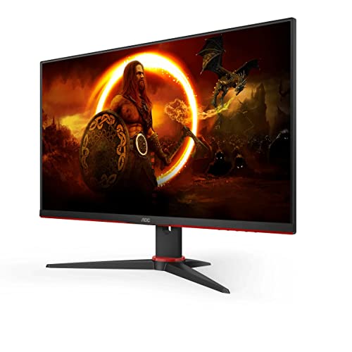 AOC Gaming 24G2SPAE - Monitor FHD de 24 Pulgadas, 165 Hz, MPRT de 1 ms, FreeSync, Compatible con G-Sync, Altavoz (1920 x 1080, VGA, HDMI, DisplayPort), Color Negro y Rojo