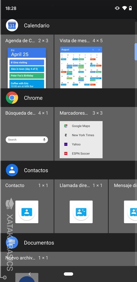 Lista Widgets