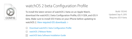 Apple libera la version Golden Master del WatchOS 2