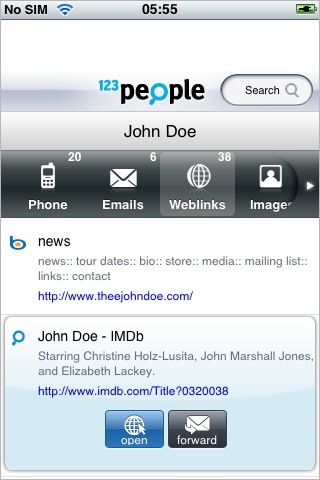 123people disponible desde el iPhone