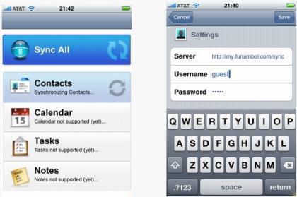 Funambol en iPhone