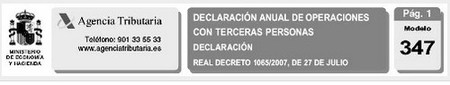 Modificación en el modelo 347 para el 2010