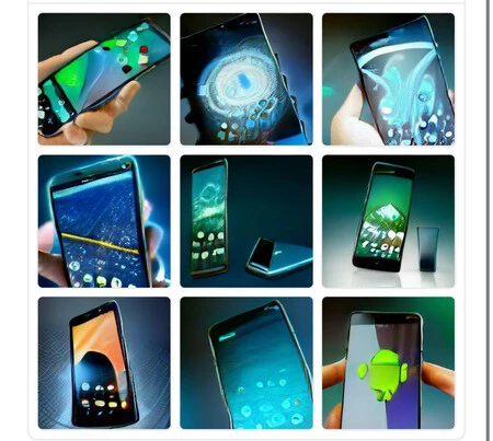 「2050年のAndroid搭載携帯電話」