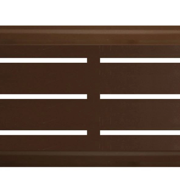 Panel remate valla acero galvanizado FRANJA RAYAS MARRÓN FORJA 44x73,5 cm
