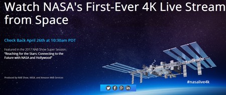La NASA realizará este mes la primera emisión 4K en streaming directo desde el espacio