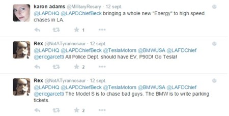Tweet Tesla Model S Lapd