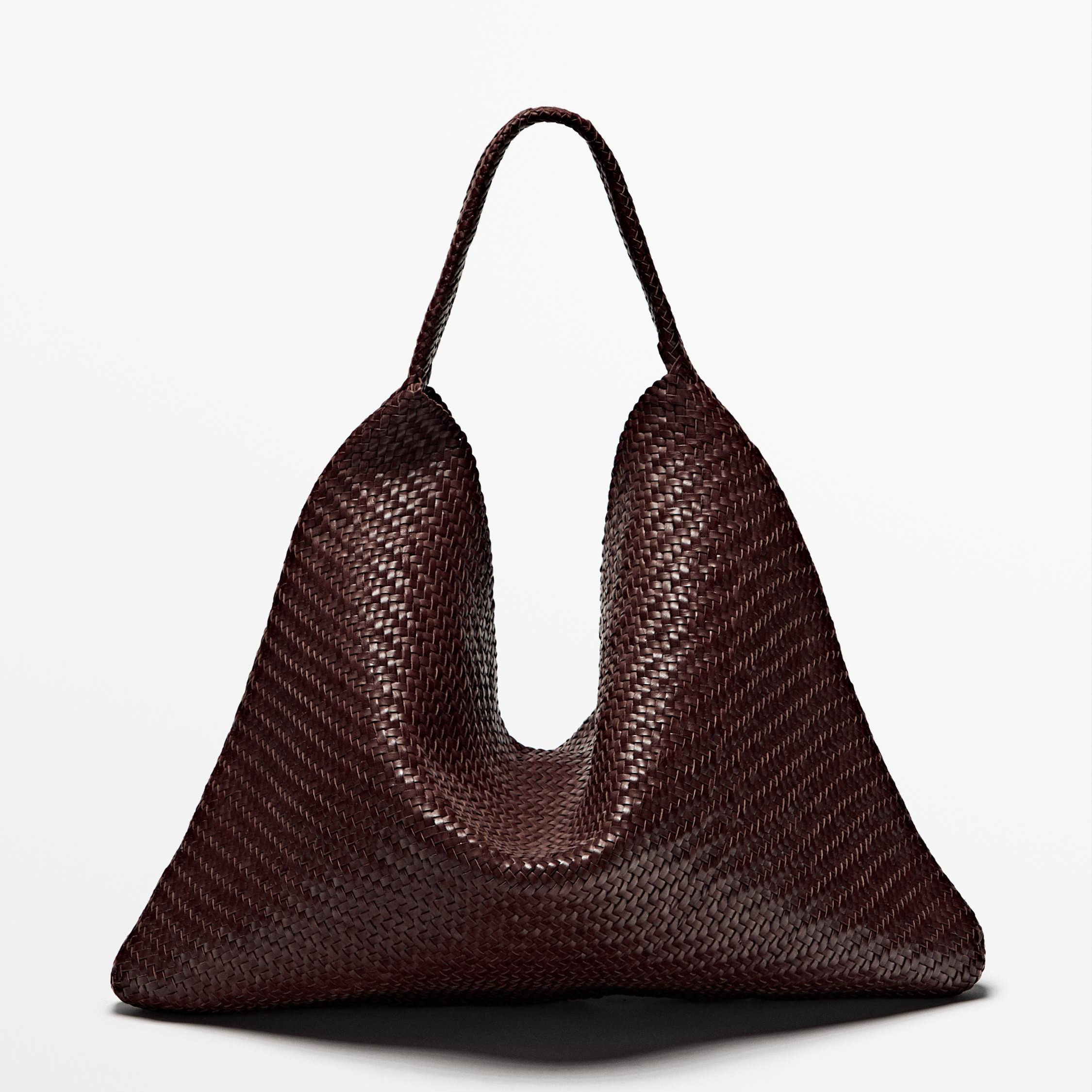 Bolso maxi shopper trenzadfo piel napa