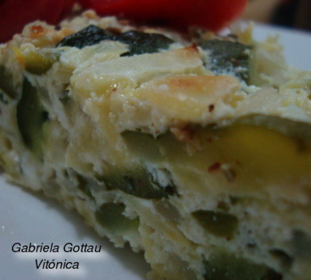 Budín de calabacines. Receta saludable