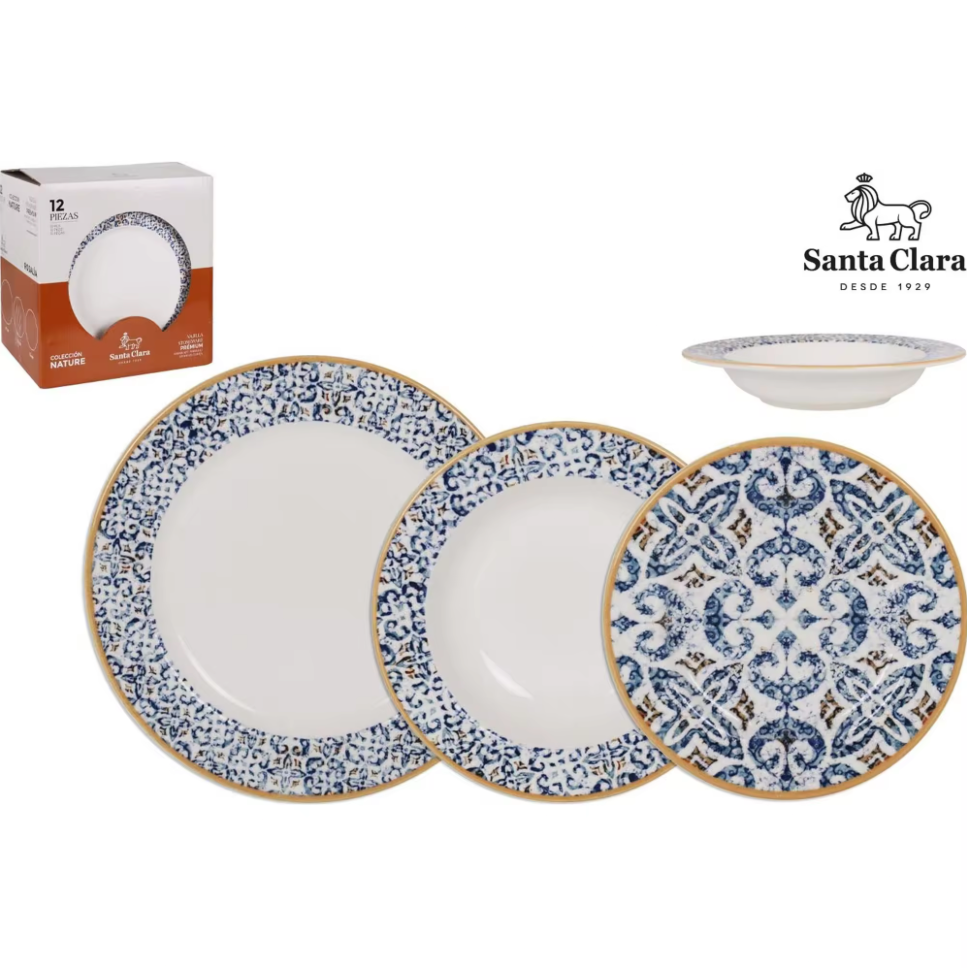 Santa Clara - Vajilla 12 Piezas Colección Villaboa