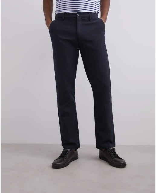 Pantalón cinco bolsillos de hombre recto en azul