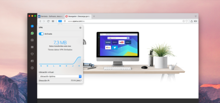 El VPN integrado en Opera ahora es mejor y más rápido, puedes probarlo en la versión developer