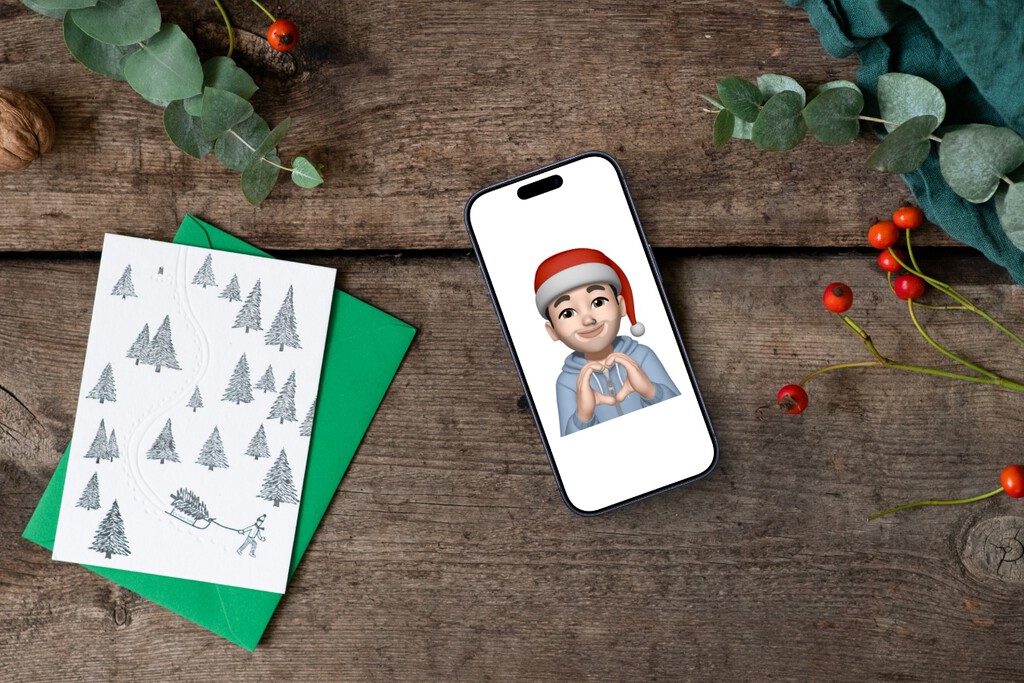 Quise que mi foto en WhatsApp tuviese un toque navideño. Así que recurrí al editor de Memojis del iPhone 