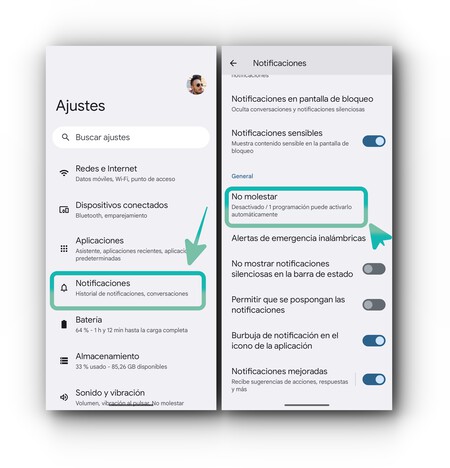 Programar Modo No Molestar