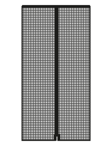 Mosquitera cortina puerta 120x240cm magnética PVC recortable negro tela poliester gris