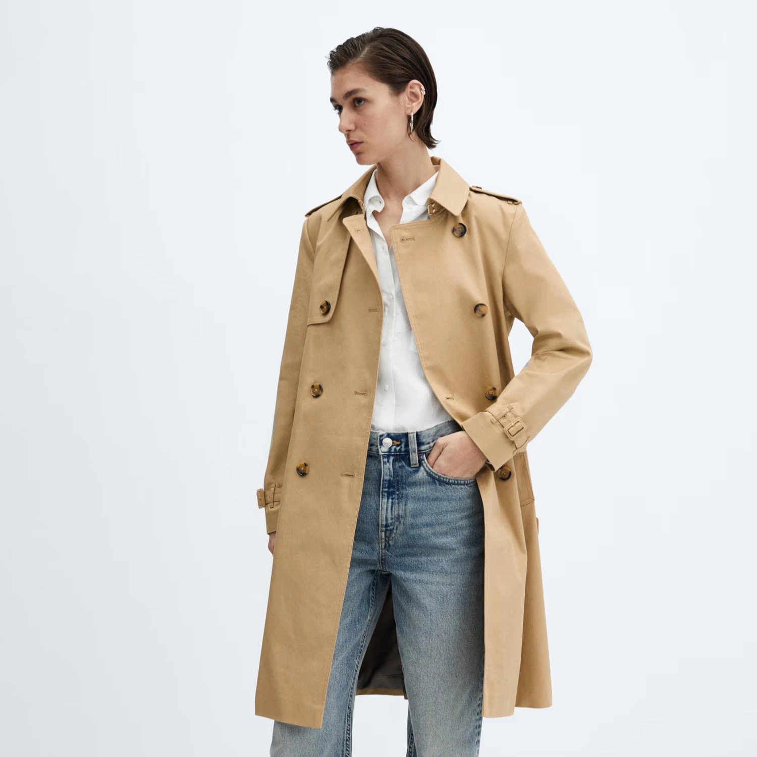 Trench clásico cinturón


