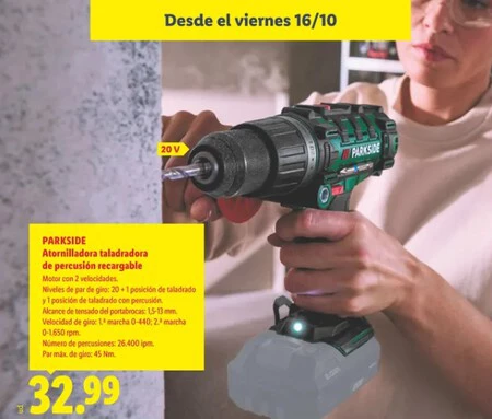 Taladro Atornillador Parkside Folleto Lidl