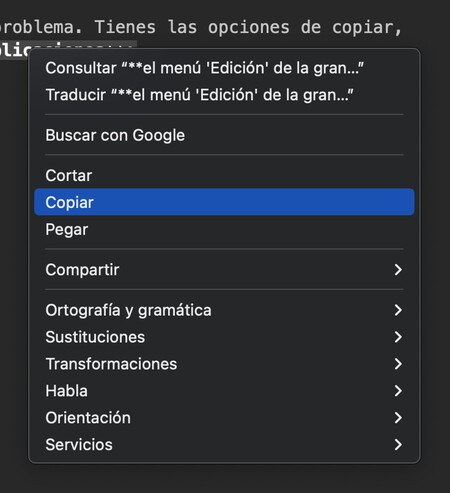 Mac Copiar Pegar Menu Contextual Mac Copiar Pegar Menu Contextual
