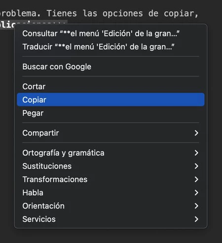 Mac copy copy context menu