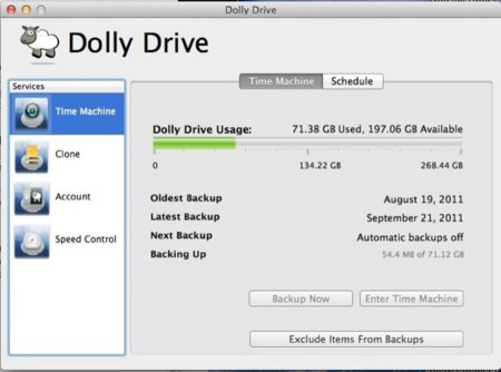 Dolly Drive, llega Time Machine en la nube