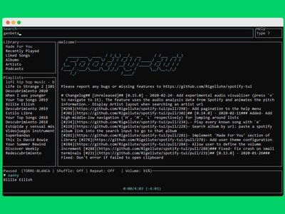 Alguien ha creado un cliente de Spotify para la terminal de Linux, Windows o macOS, y es una maravilla
