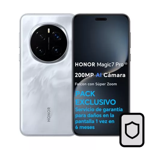 HONOR Magic7 Pro 5G - Smartphone de 12GB+512GB, 200MP AI Cámara con Súper Zoom, Pantalla 6.80" AMOLED, IP69&IP68, Batería de 5270mAh, Qualcomm Snapdragon 8 Elite, MagicOS 9.0 con Magic Portal, Grey