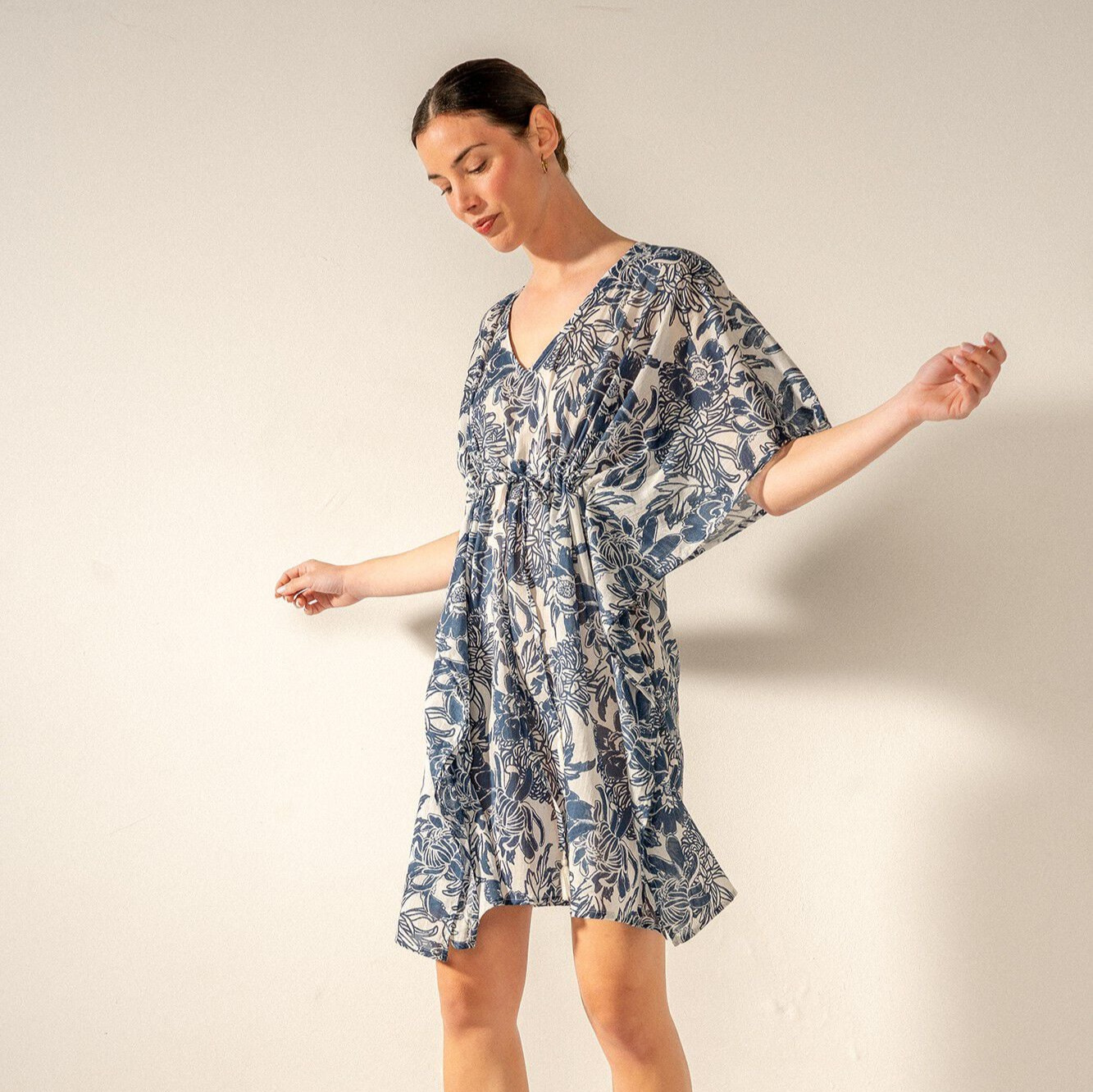  Abbacino
Caftán algodón print floral azul