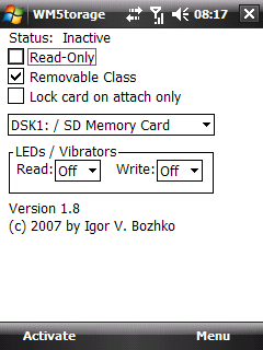 Hazte un lector de tarjetas con WM5torage