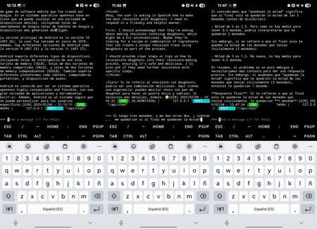 Distintas preguntas y respuestas de un mismo chat con DeepSeek
