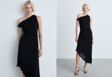 vestido negro de fiesta de Mango