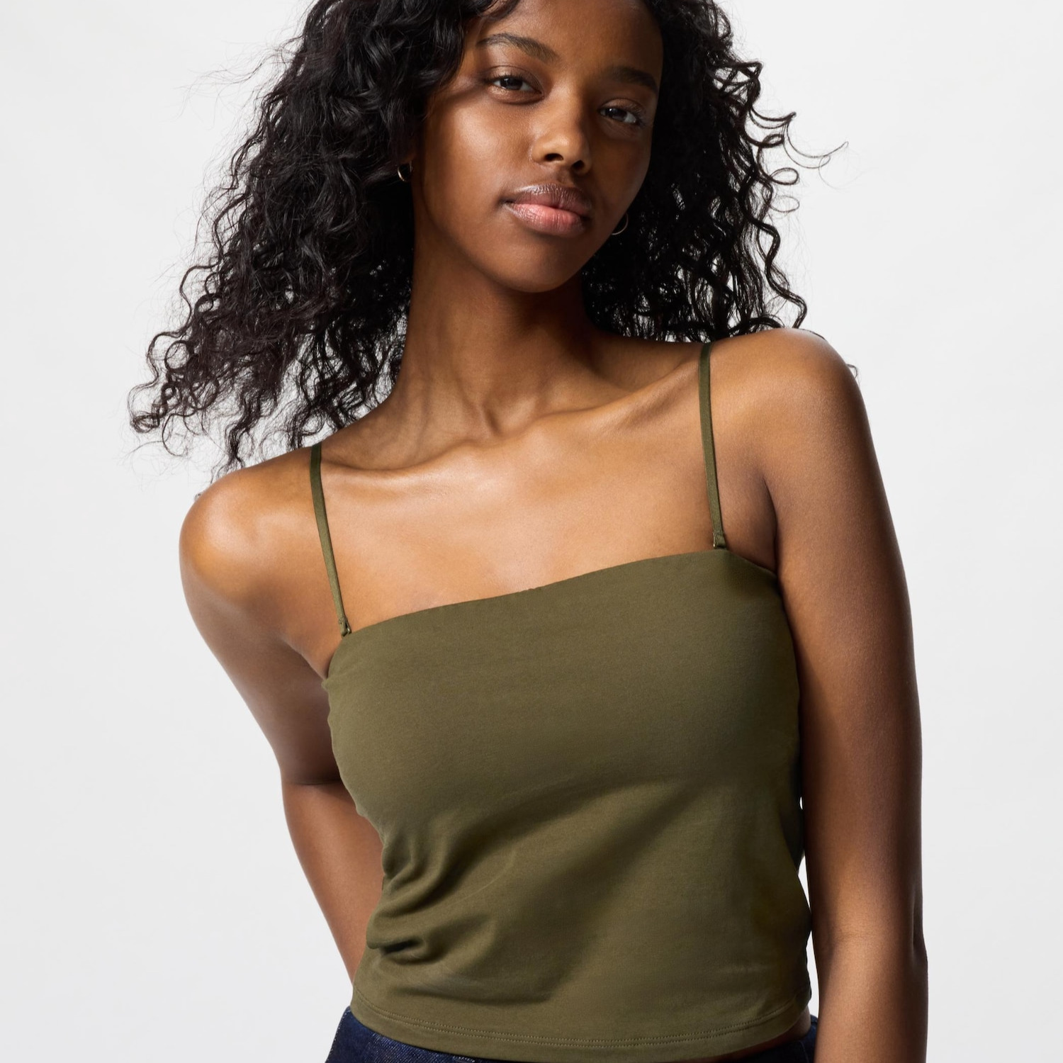 AIRism Camiseta con sujetador corta algodón