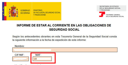 Numero Seguridad Social