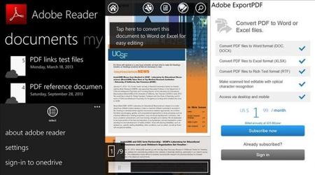 Adobe Reader para Windows Phone 8 se actualiza con soporte para OneDrive y más