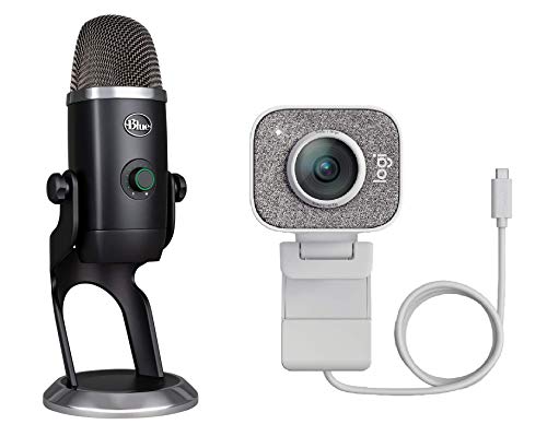 Logitech StreamCam, Cámara Web con USB-C para Streaming de vídeo y creación de Contenido, Vídeo Vertical Full HD y Micrófono Blue Yeti X, USB para grabación y Streaming, PC y Mac, Blanco