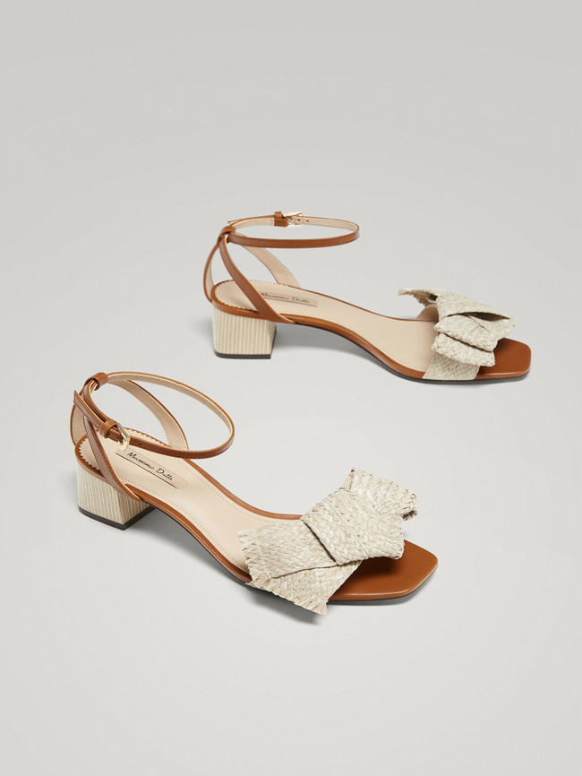 sandalias tacon medio
