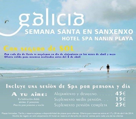 Promociones para Semana Santa: un hotel de Sanxenxo oferta 'seguro de sol'