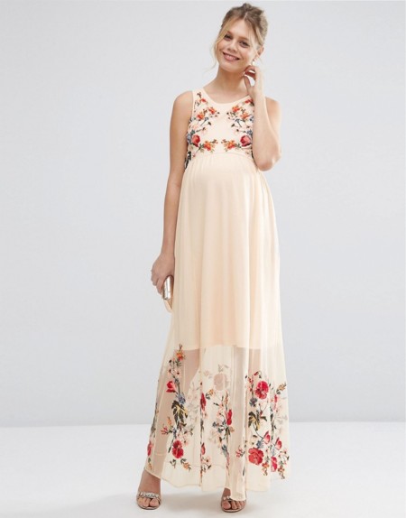 Maxi Vestido Bordado Premama