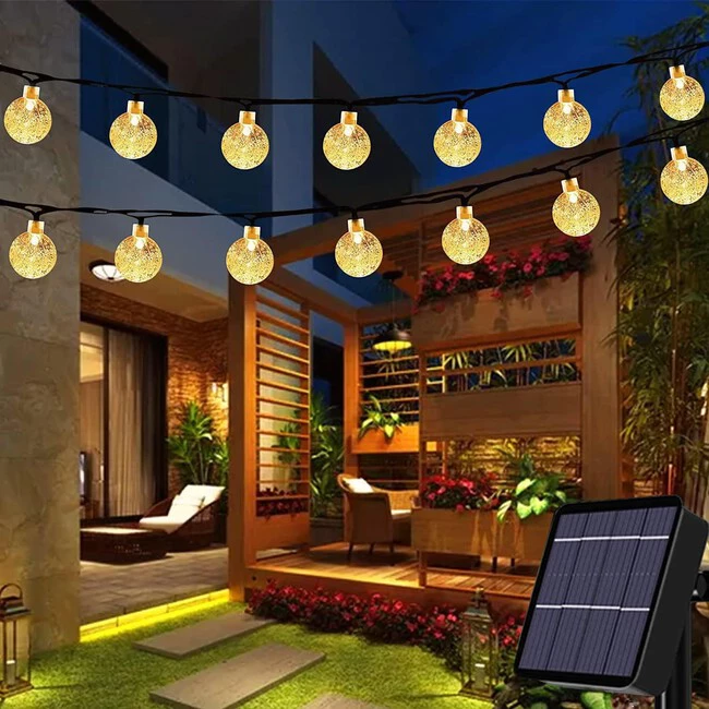 Guirnaldas Luces Led Exterior Solar, Useber 50LED 7M