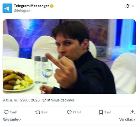 Pavel Durov haciendo la peineta