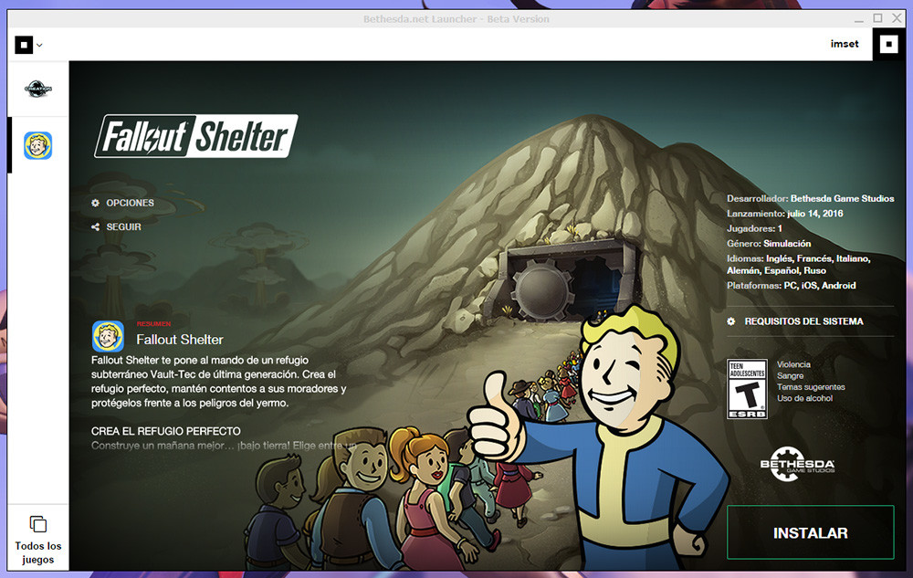 Fallout Shelter ya está disponible en PC y aquí te decimos cómo obtenerlo