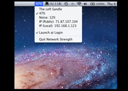 Network Strength, intensidad de la señal WI-FI desde la barra de menú