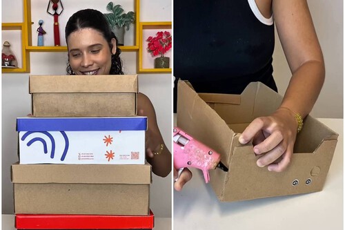 Reutilizar caja de zapatos