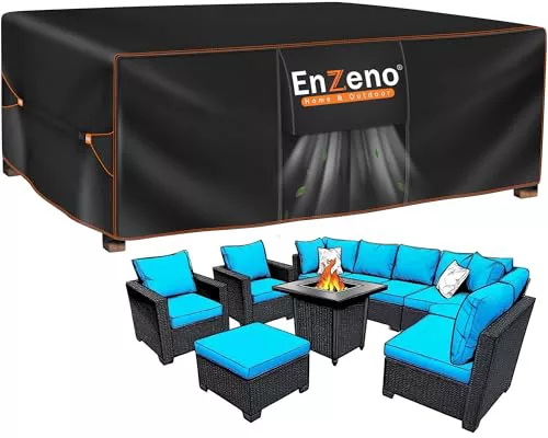 Enzeno Funda Mesa Exterior Impermeable,Funda Muebles Exterior Impermeable 